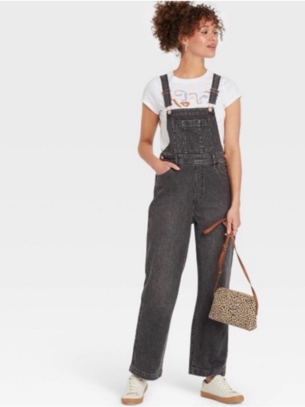 Universal Thread Women's Charcoal Black Denim Overalls Carpenter Bib 12 Country